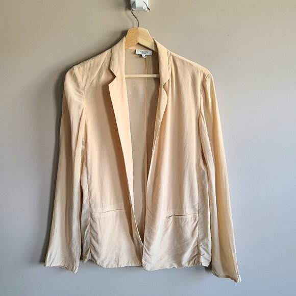 Babaton 100% silk light peach color open blazer. - Picture 1 of 6